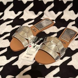 Zara Flat Crossed Sandals
